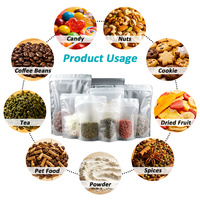 Pochette transparente Lebei Packing en matériau MOPP/CPP, réutilisable, en plastique, avec fermeture éclair, de qualité alimentaire, pochette autoportante, sac à fermeture éclair transparent pour les collations