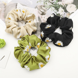 PT074A Cintas elásticas accesorios cabello impreso flores scrunchie de <span class=keywords><strong>moda</strong></span> para mujer venta al por mayor - Product Image 3