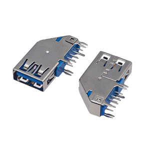 Prise USB 3.0 Type-A femelle à angle droit, montage latéral horizontal, type SMT, conception sans bride pour applications de charge - Product Image 4