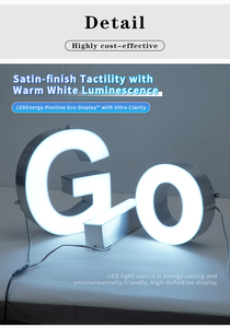 Letras 3D Iluminadas para Exteriores, Letreros Personalizados con Luz LED, Logotipo de Marca para Negocios, Letrero LED - Product Image 5