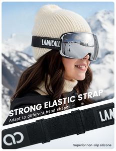 Lunettes de <span class=keywords><strong>ski</strong></span> Lamicall SG02 coupe-vent, anti-buée, protection UV400, lunettes de snowboard <span class=keywords><strong>OTG</strong></span> (compatible avec lunettes de vue), <span class=keywords><strong>masque</strong></span> de neige à lentille sphérique pour l'hiver - Product Image 4