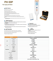 Testeur de qualité de l'eau portable de type stylo série PH-50/EC-50/ORP-50 - pH-mètre et conductimètre intégrés Chine