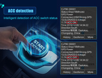 Yuntrack CJ790 4PIN Véhicules 3G Traceur GPS Détection ACC Coupure d'huile à distance Application gratuite Suivi GPS
