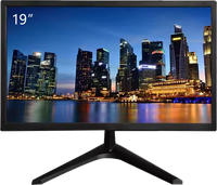 Moniteur 20 pouces 4K 1080P avec sortie vidéo pour PC, ordinateur de bureau, CCTV, écran LED