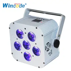 RGBWA UV LED alimentado por batería e inalámbrico DMX LED Uplight para eventos de boda