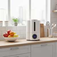 Humidificateur Électrique Ultrasonique à Brume Froide 4L - Contrôle par Application, Télécommande, Écran LCD, Remplissage par le Haut, Silencieux, pour Voiture et Extérieur (Version Française)