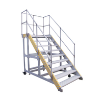 Système d'échelle à plateforme en aluminium industriel série 6000, populaire, direct usine, avec armoire découpée, pliée, soudée et poinçonnée sur mesure