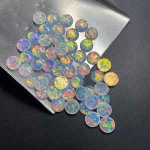 HQ GEMS Jelly Opal Lab Créer Opal Stone White Fire Flatback Cabochon OP534 Loose Opal Prix par gramme - Product Image 6