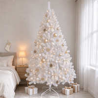 Sapin de Noël artificiel en PVC blanc, articulé, moelleux, 45-300 cm, pour la décoration de Noël, de la maison et des fêtes