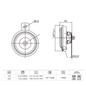 <span class=keywords><strong>Klaxon</strong></span> universel de haut-parleur de pièces d'auto pour le système de sirène de fer de Toyota Land Cruiser haut-parleur et <span class=keywords><strong>klaxon</strong></span> - Product Image 3