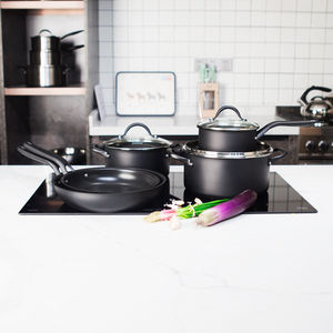 Ollas y <span class=keywords><strong>sartenes</strong></span> de Gas de inducción, juego de utensilios de cocina antiadherentes de acero inoxidable, sartén para sopa - Product Image 1