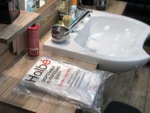 Delantal de PE Impermeable para Salón, <span class=keywords><strong>Barber</strong></span>ía, Cocina y Procesamiento de Alimentos - Product Image 4