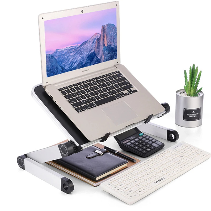 Laptop Desk Stand Adjustable Foldable Computer Notebook Desks Holder TV Bed PC Lapdesk Table Stand With Mouse Pad