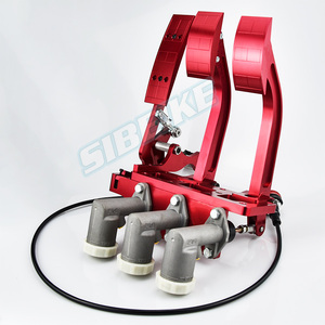 Ensemble de pédales de course universelles, ensemble de pédale de frein, boîte de pédales de voiture rouge - Product Image 2