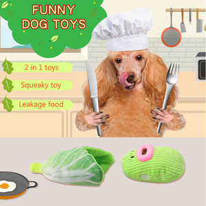 Kohl-Schnüffelspielzeug für Hunde Langlebiges Umweltfreundliches Nylon Interaktives Leckerli-Puzzle Plüsch Fütterungs-Quietschspielzeug für Training Mittelgroß - Product Image 2