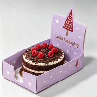 Boîte à glace personnalisée de qualité alimentaire, barquette en papier pour sucettes glacées, emballage de desserts et gâteaux sans colle