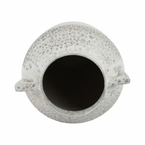 Vaso in terracotta testurizzato con manici, forma affusolata, vaso moderno per fiori, decorazione per soggiorno, espositore rustico per la casa - Product Image 6