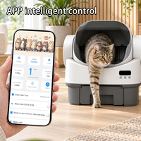 Caixa de Areia Inteligente para Gatos com Abertura Superior, Autolimpante, Controle por APP, Grande Capacidade, Fábrica OEM