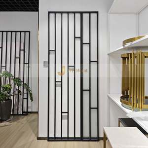 LL98 Paravent décoratif mural translucide mobile en acier inoxydable durable et étanche de bonne qualité pour balcon et séparation de pièce - Product Image 4