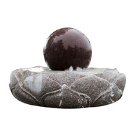 Boule roulante en granit noir, 1 pièce, fontaine de paysage pour cascade