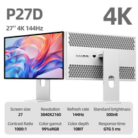 KUYCON P27D Display Aluminium 4K 144Hz Bildwiederholrate Blaulicht Desktop Monitor PC Erweiterter Bildschirm Pro Spiegel-Display