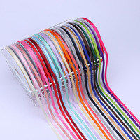 Ruban en satin polyester double face de 6 mm à 15 mm, couleur unie, pour la décoration de mariage, les fleurs, les emballages de cadeaux