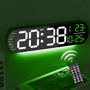 Horloges de chevet numériques multifonctions LED modernes, horloge numérique intelligente pour chambre à coucher, horloge de table numérique - Product Image 1