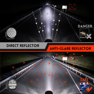 Phare <span class=keywords><strong>de</strong></span> travail LED rond super lumineux haute puissance 9 pouces 12V 24V avec faisceau combiné blanc et ambre et <span class=keywords><strong>feux</strong></span> <span class=keywords><strong>de</strong></span> <span class=keywords><strong>position</strong></span> DRL pour camion - Product Image 5