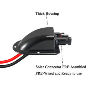 Câble d'extension solaire 10 pieds 10AWG avec boîtier de raccordement IP67, câble de rallonge pour boîte de jonction solaire pour camping-car, <span class=keywords><strong>bateau</strong></span>, caravane - Product Image 4