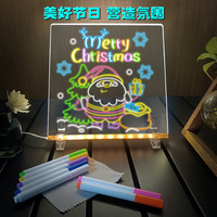 Tableau d'écriture lumineux effaçable pour enfants, grand tableau noir de dessin DIY