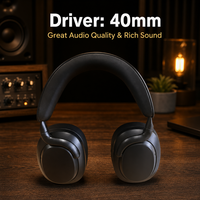 Casque audio supra-auriculaire populaire pour le gaming avec haut-parleurs de 40 mm, design étanche, faible latence, basses renforcées