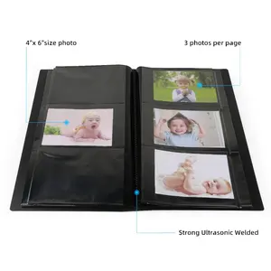 Produsen Kustom PP 4X6 Penutup Hitam Transparan Saku Bening Grosir Buku Pernikahan Bayi Lembar Buku Album Foto Plastik
