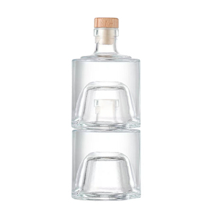 Chai Vodka Thủy Tinh 100ml có thể được tách ra và kết hợp mới lạ và đổi mới chai thủy tinh xếp chồng lên nhau - Product Image 1
