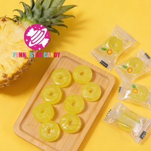 Caramelle all'Ananas Dolci all'Ingrosso, Confezione Personalizzata, Gusto Frutta Tropicale, Caramelle Dure a Forma di Anello - Product Image 3
