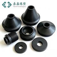 Manchon anti-poussière conique extensible en caoutchouc noir TaiXin pour vérin hydraulique, protection de tige de piston, soufflet en caoutchouc