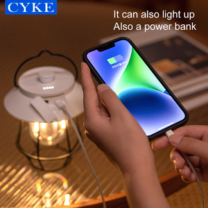 CYKE – lampes Led de Camping Vintage, rechargeables 5000 <span class=keywords><strong>Mah</strong></span>, lampe Portable d'extérieur, bande de Camping, lampe de plafond en tungstène DQ308 - Product Image 4