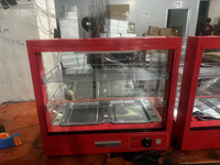 BAOKANG BW-2P Vitrine Chauffe-Plats Électrique Professionnelle pour Boulangeries, Restaurants et Hôtels, Fabriquée à partir de Matériaux à base de Maïs