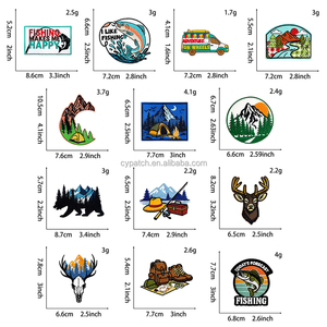 Parches Bordados Termoadhesivos de Aventura al Aire Libre, Pesca, Montaña, <span class=keywords><strong>Camping</strong></span>, Ciervo, Oso, Insignias para Coser en Sombreros, Chaquetas y Mochilas - Product Image 2