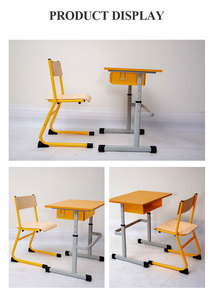 Conjunto <span class=keywords><strong>de</strong></span> Escritorio y Silla para Estudiantes Personalizado, <span class=keywords><strong>Muebles</strong></span> Escolares, Mesas y Sillas Escolares <span class=keywords><strong>de</strong></span> Madera <span class=keywords><strong>con</strong></span> Altura Ajustable, Individuales - Product Image 3