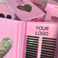Extensions de cils en faux vison, double grand format, personnalisables avec votre marque privée, en cachemire, individuelles, classiques et volume