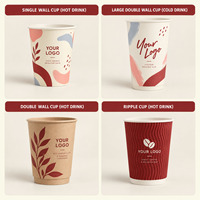 Gobelets en papier personnalisés imprimés, gobelets en papier de qualité alimentaire, gobelets en papier avec couvercle pour cafés, restaurants et plats à emporter