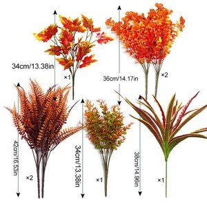 Artificial Flowers Silk Decorative Plants 35cm Outdoor Thanksgiving Home Decor UV Resistant - Product Image 2