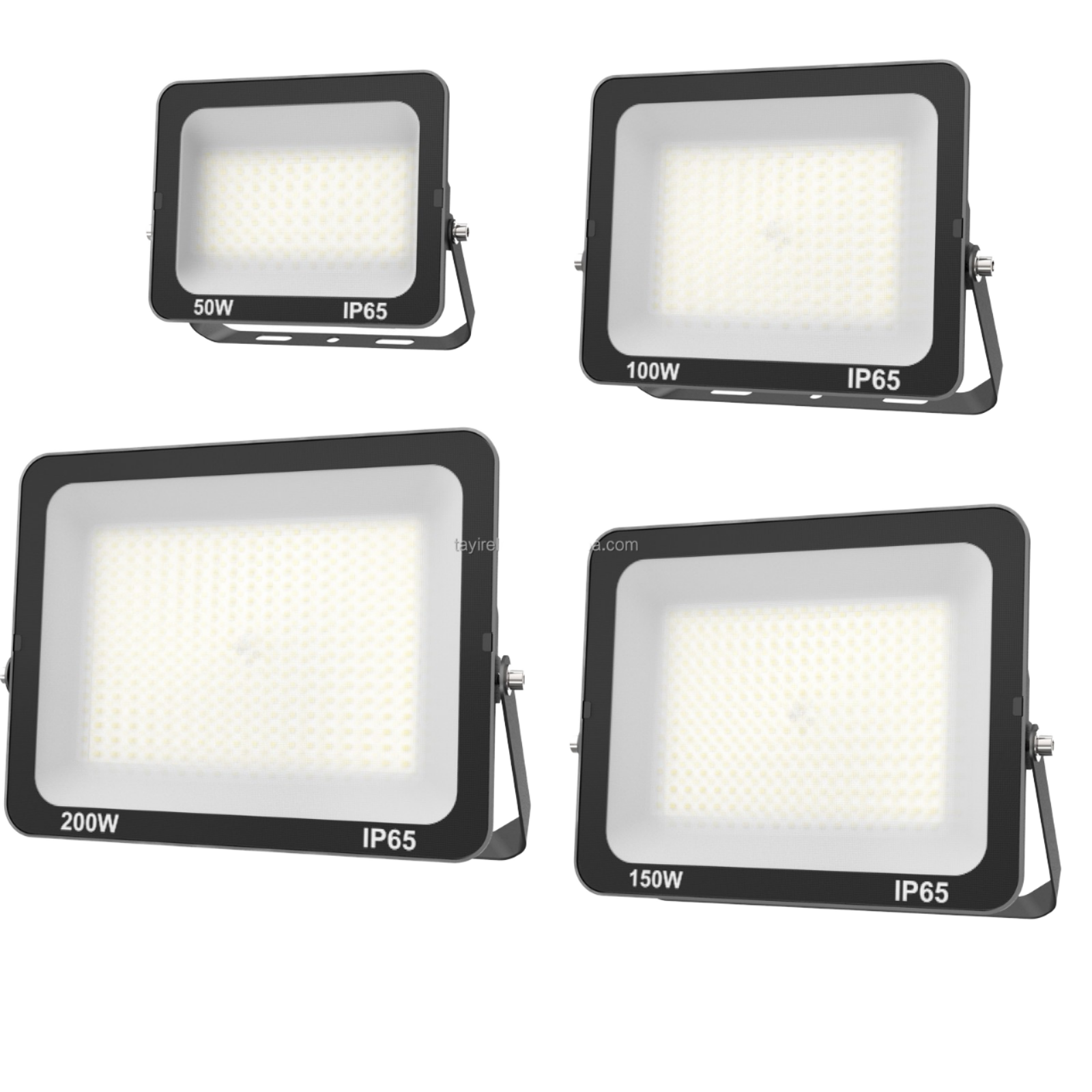 Super Bright High Efficiency Lightweight 100W Outdoor LED Floodlight IP65 SMD Chip Landscape Lighting Aluminum Alloy 3000K-6500K