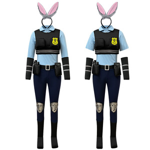 Disfraz de Judy Hopps, Conjunto Completo para Mujer Adulta, Traje de Anime para Conveniones, Chaleco, Top, Leggings, Personaje de Zootopia, 60% Original - Product Image 5