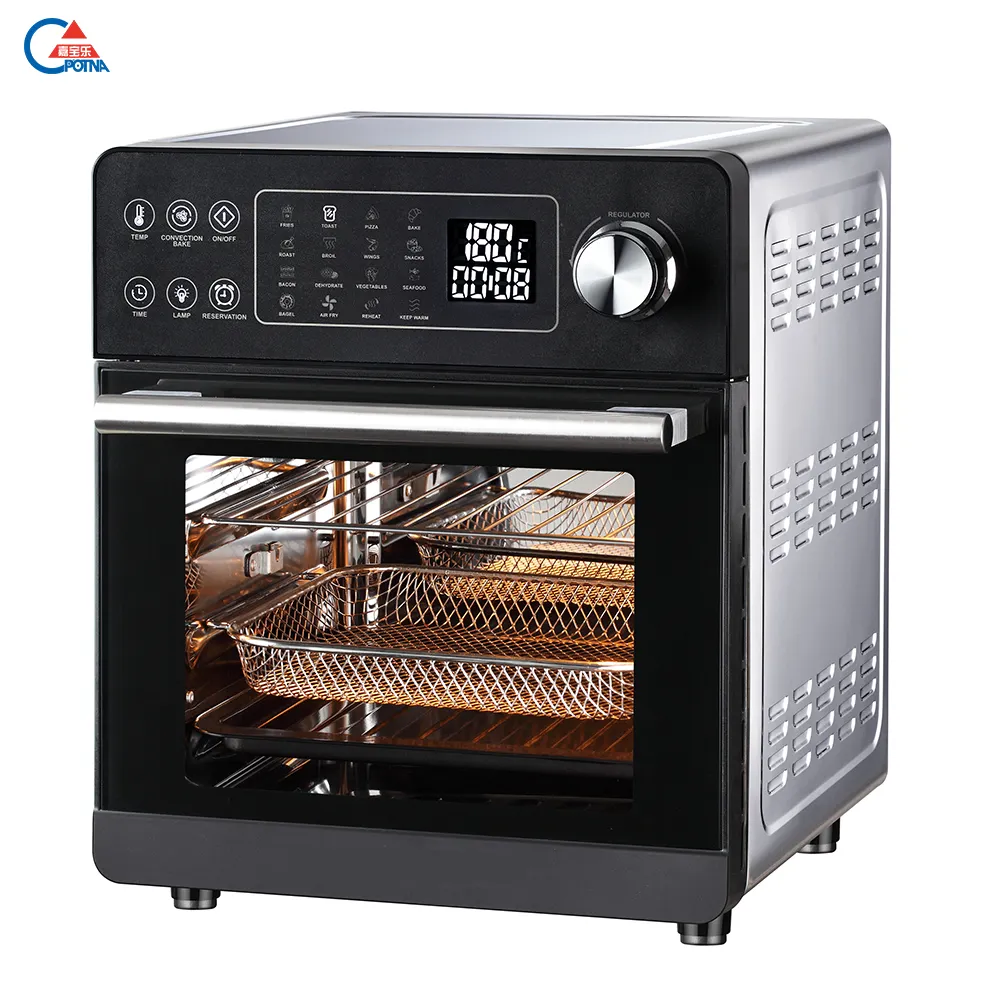 High Quality 16-Liters Multifunctional Electric Air Fryer Kitchen Fried Chicken Hot Air Oven With LED Digital Panel