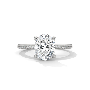 Anillo de Compromiso Solitario con Diamante Ovalado Cultivado en Laboratorio, Oro de 14K, Claridad VVS2, Elegante y Moderno, Ideal para Regalo o Fiesta - Product Image 1