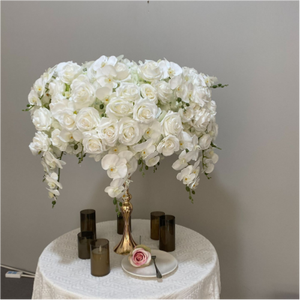 Exquisita Bola de Flores de Orquídea Phalaenopsis Blanca y Rosa, Centro de Mesa para Bodas, Fiestas y Banquetes, Decoración Floral Artificial - Product Image 3