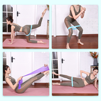 Bandas de Resistencia de Látex de 5 Niveles, Bandas de Entrenamiento para Cadera y Glúteos, Bandas Elásticas para Fisioterapia y Ejercicio en Casa