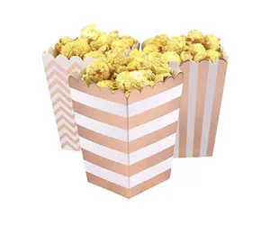 Scatola di carta kraft per pollo popcorn grande scatola di carta da asporto riciclabile su misura