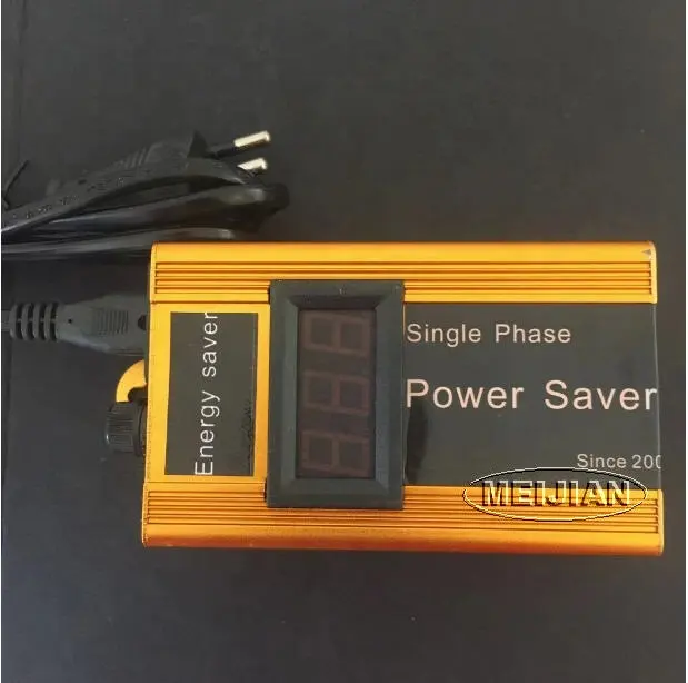 Single phase electricity Power Factor Saver With US/BS/EU/AU Plugs and LED Display